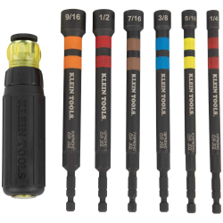 32950 Hollow Magnetic Color-Coded Ratcheting Power Nut Drivers, 6-Piece Image 