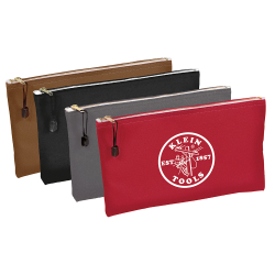 5141 Zipper Bags, Canvas Tool Pouches Brown/Black/Gray/Red, 4-Pack Image 