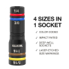 652QS Quad-8 Deep-Well Heavy-Duty Impact Flip Sockets, SAE, 3-Piece Image 1