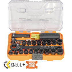 65400KNECT KNECT™ Essential Pass Through Impact Socket Set, SAE, Metric, 28-Piece Image 