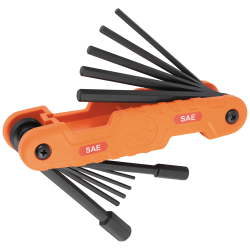 70550 Pro Folding Hex Key Set, 11-Key, SAE Sizes Image 