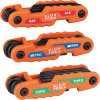 70553 Pro Folding Hex Key Set, 31-Key, SAE, Metric, TORX® Sizes, 3-Piece Image